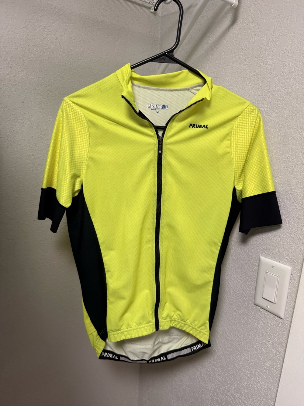 Primal Men's High-Visibility Yellow Cycling Jersey